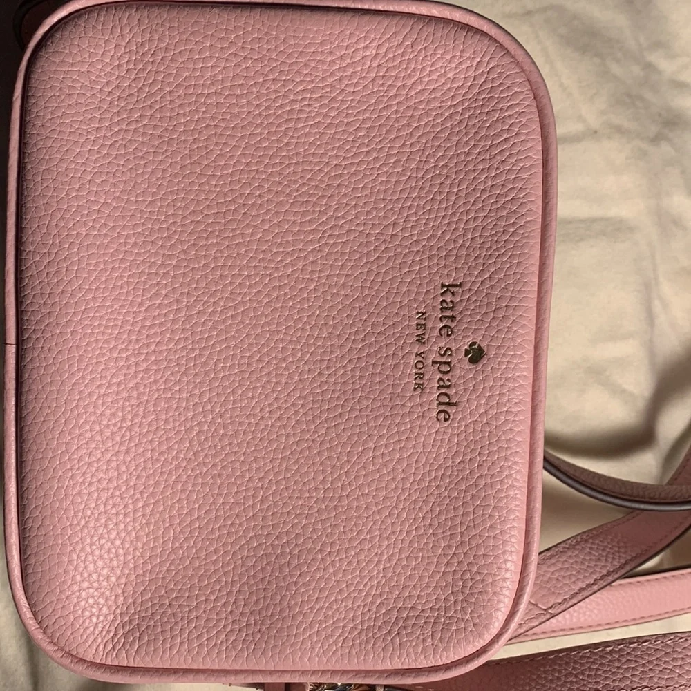 Kate Spade Square Mini Bag and the Pink Spade Bangle.